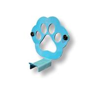 Jakes Farm Yard Dog Lead Holder - Baby Blue Finish - Wall Mounted Paw Hook for Hanging Dog Leashes - Galvanised Steel - Powder-Coated - UK Made