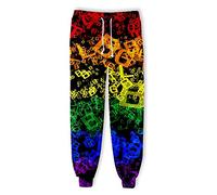 jakeydragon Unisex LGBT I'm Proud of You Harem Pants Gay Lesbian Casual Trousers 3D Rainbow Printed Jogging Sweatpants