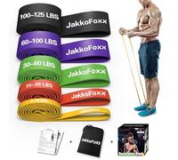 JAKKOFOXX Pull Up Bands,Resistance Band,Stretching Assist Band, Portable Exercise, Muscle Training, Physical Therapy, Exercise Workout Bands for Working Out (Multicolor(5-125LBS))