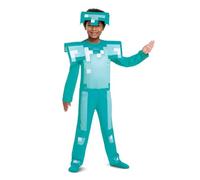 Jakks Pacific 115789M-15L-6 Disguise Minecraft Costume - Diamond Armor Fancy Dress, Boys, Multi, 3-4Y