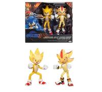 JAKKS Pacific Sonic The Hedgehog Light Up Super Sonic & Super Shadow Action Figure Set
