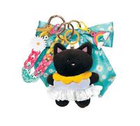 Jakks Pacific Spring Fling Kitty Bag Charm - Charming, Collectable Bag Charms for Girls, Includes Cute, Coquette Style Plush Character and Accessories to Customise, Collect them All!
