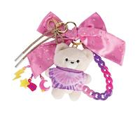 Jakks Pacific Charming Stargazing Teddy Bag Charm, Collectable Bag Charms for Girls, Includes Cute, Coquette Style Plush Character and Accessories to Customise, Collect them All!