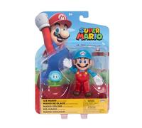 JAKKS Pacific World of Nintendo - Super Mario - 4 Inch Action Figure + Accessory - Ice Mario + Flower