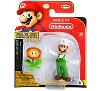JAKKS Pacific World Of Nintendo Super Mario Fire Luigi with Bonus Fire Flower