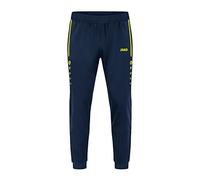 JAKO Allround Men's Polyester Trousers Navy/Neon Yellow