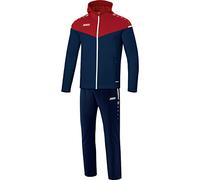 JAKO Champ 2.0 M9620 Men's Tracksuit with Hood, Navy/Chili Red, L