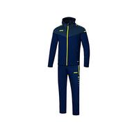 JAKO Champ 2.0 Men's Tracksuit with Hood, Navy/Dark Blue/Neon Yellow, L M9620