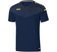 JAKO Champ 2.0 T-Shirt Men's T-Shirt - Navy/Darkblue/Neon Yellow, Small