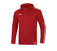 JAKO Children's Striker 2.0 Hooded Jacket, Chili Red/White, 164 (EU)