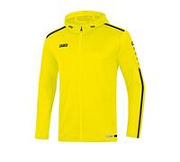 JAKO Children's Striker 2.0 Hooded Jacket, Neon Yellow/Black, 14