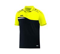 JAKO Competition 2.0 Children's Polo Shirt, Mens, Polo Competition 2.0, 6318, Black/neon Yellow, 140 (EU)