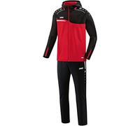 JAKO Competition 2.0 M9618 Women's Tracksuit with Hood, Red/Black, 12