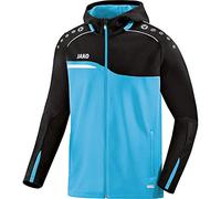 JAKO Competition 2.0 Men's Hooded Jacket, mens, 6818, Aqua/black, 44 (EU)