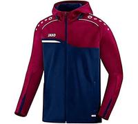 JAKO Competition 2.0 Men's Hooded Jacket, mens, 6818, Navy/Dark Red, 36 (EU)