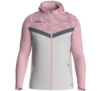 JAKO Men's Iconic Hooded Jacket, Soft Grey/Dusky Pink/Anthra Light, M