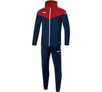 Jako Kinder Trainingsanzug Polyester Champ 2.0 mit Kapuze, Marine/chili rot, 128, M9420