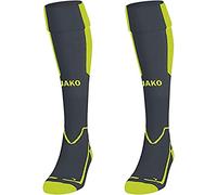 JAKO Lazio Socks Unisex Socks - Anthracite/Lime, 3 (35-38)