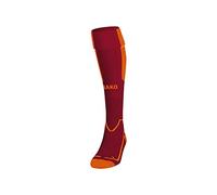 JAKO Lazio Socks Unisex Socks - Burgundy/Neon Orange, 3 (35-38)