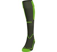 JAKO Lazio Socks Unisex Socks - Khaki/Neon Green, 5 (43-46)