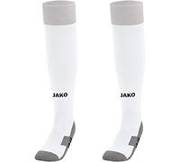 JAKO Leeds Socks Unisex Socks - White/Silver Gray, 4 (39-42)