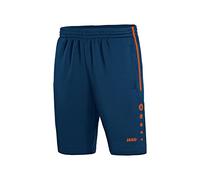 JAKO Men's Active Training Shorts, Men, 8595, navy/flame, XL