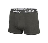 JAKO Men's Basic 2er Pack Boxer Shorts, Charcoal, S