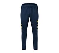 JAKO Men's Challenge Tracksuit Bottoms, Navy/Neon Yellow, XL