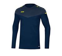 JAKO Men's Champ 2.0 Sweat, Navy/Dark Blue/Neon Yellow, S