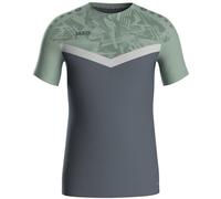 JAKO Men's Iconic T-Shirt, Anthra Light/Mint Green/Soft Grey, XL