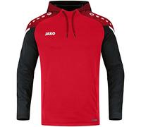 JAKO Men's Performance Hooded Sweatshirt, Red/Black, XL