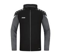 JAKO Men's Performance Hooded Jacket, Black/Anthracite Light, 4XL