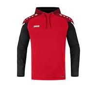 JAKO Men's Performance Hooded Sweatshirt, Red/Black, XXX-Large