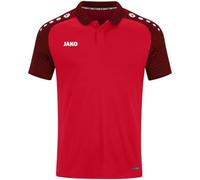 JAKO Men's Polo Shirt Performance, Red/Black, XXL