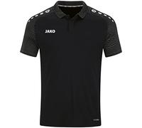 JAKO Men's Polo Shirt Performance, Black/Anthracite Light, XL