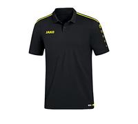Jako Men's Polo Shirt, Size M, Black/Fluo Yellow