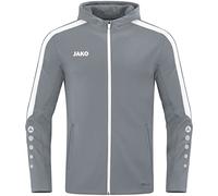 JAKO Men's Power Hooded Jacket, Stone Grey, L