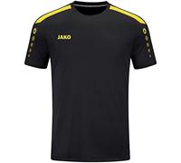 JAKO Men's Power Short-Sleeved Jersey, Black/Citro, XL
