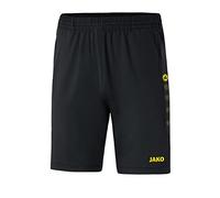 JAKO Men's Premium training shorts, black/citro, XXL
