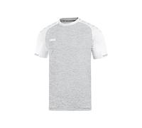 JAKO Men's Prestige KA Shirt, silbergrau Meliert/Weiß, M