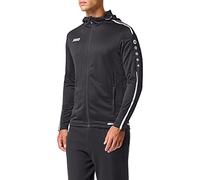 JAKO Men's Striker 2.0 Hooded Tracksuit Polyester, Black/White, 4XL
