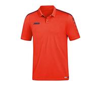 JAKO Men's Striker 2.0 Polo, Flame/Navy, L
