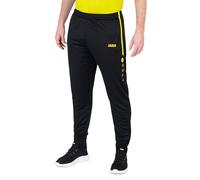 JAKO Men's Trainingshose Active Trouser, Black/neon Yellow, XL