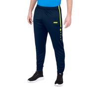 JAKO Men's Trainingshose Active Trouser, Navy/neon Yellow, XL