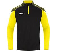 JAKO Men's Ziptop Performance, Black/Soft Yellow, M