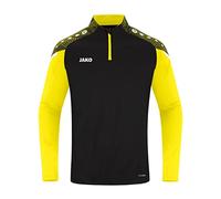 JAKO Men's Ziptop Performance, Black/Soft Yellow, M