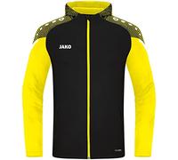 JAKO Performance Hooded Jacket, Black/Soft Yellow, XL