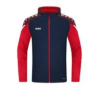 JAKO Performance Hooded Jacket, Navy/red, M