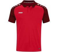 JAKO Men's Polo Shirt Performance, Red/Black, M