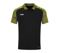 JAKO Men's Polo Shirt Performance, Black/Soft Yellow, S